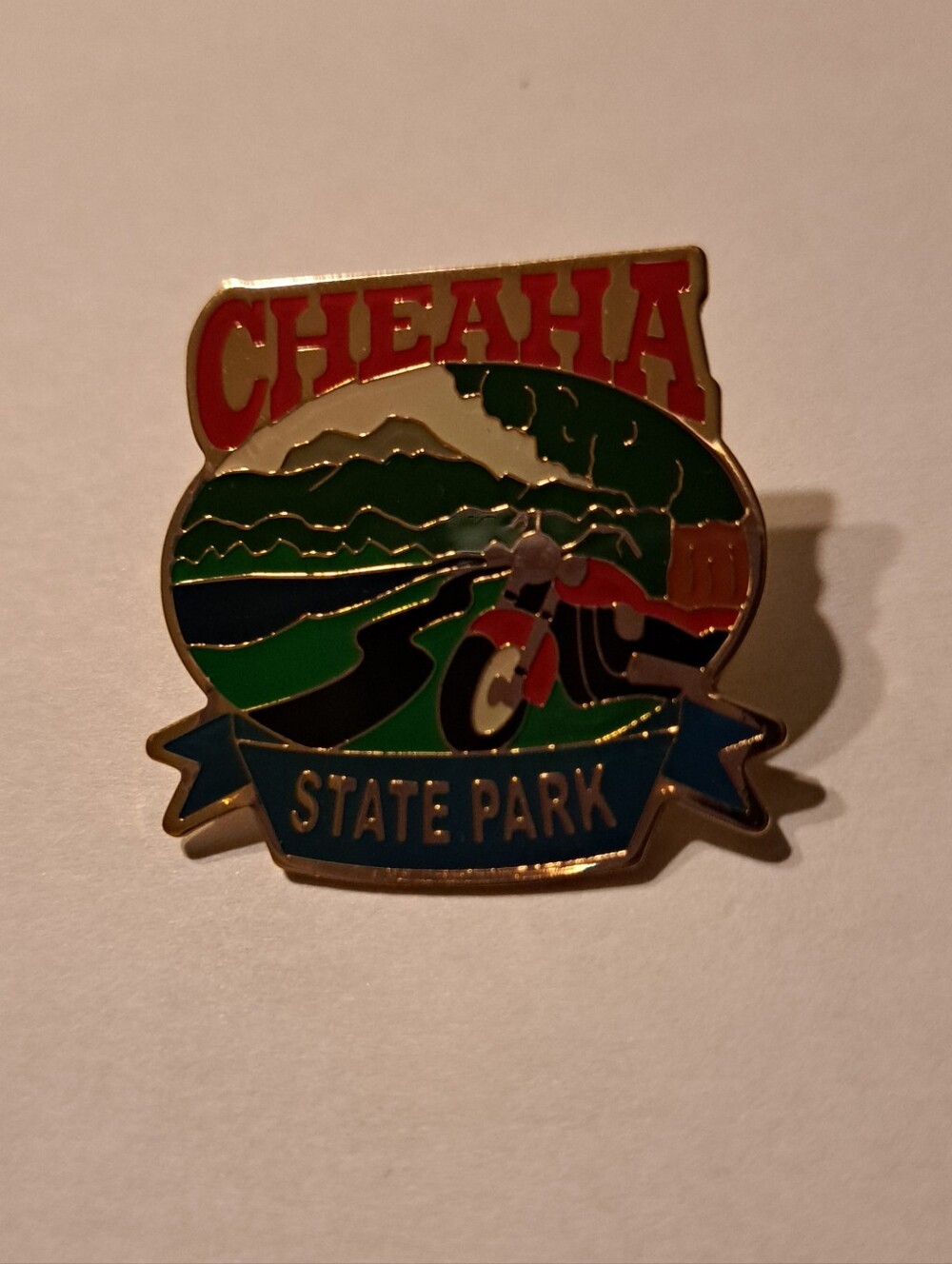 Vintage New Cheaha State Park Alabama State Souviner Motorcycle Pin Collectible